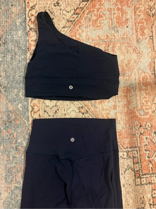 lululemon athletica Other - lululemon athletica Navy One-Shoulder Sports Bra and High-Waist Leggings Set